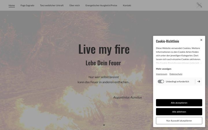 Screenshot of livemyfire.de