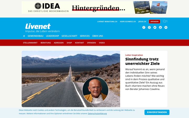 Screenshot of livenet.ch