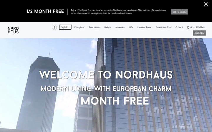 Screenshot of livenordhaus.com