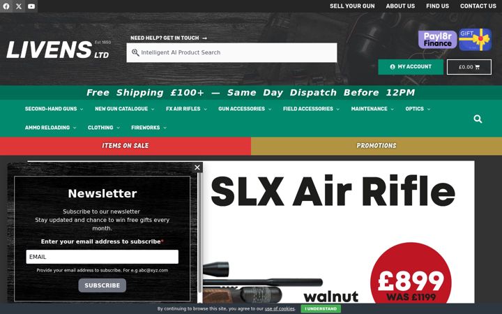 Screenshot of livens.co.uk