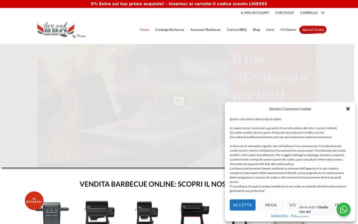 Screenshot of liveoakbbq.net
