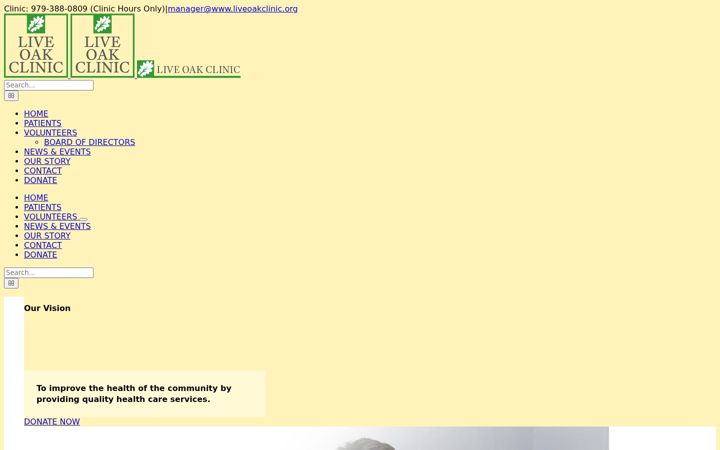 Screenshot of liveoakclinic.org