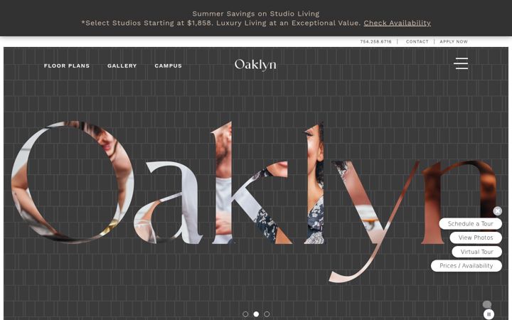 Screenshot of liveoaklyn.com