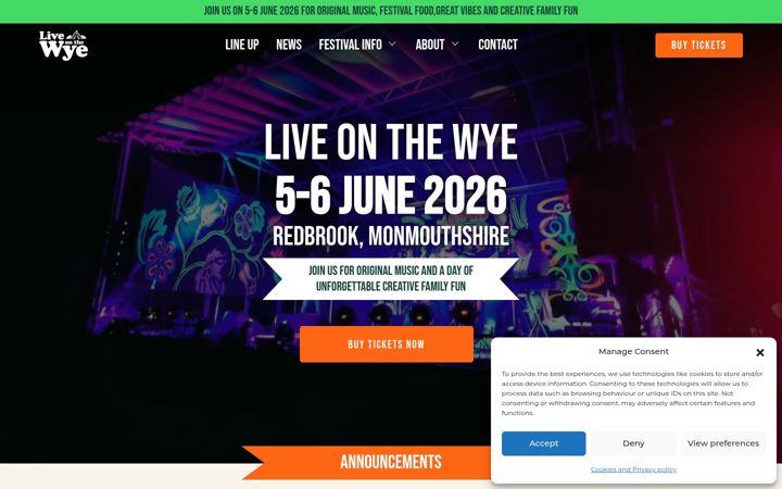 Screenshot of liveonthewye.co.uk