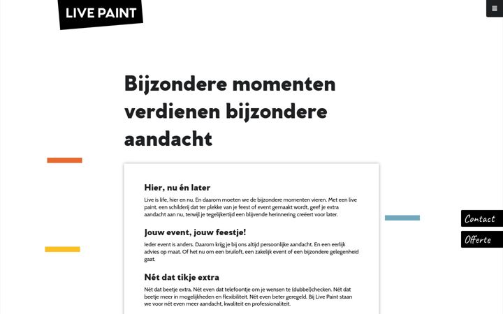 Screenshot of livepainters.nl