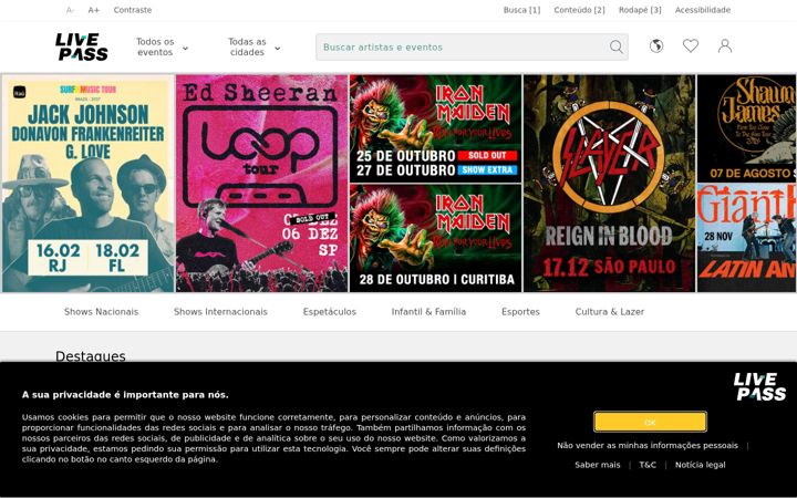 Screenshot of livepass.com.br