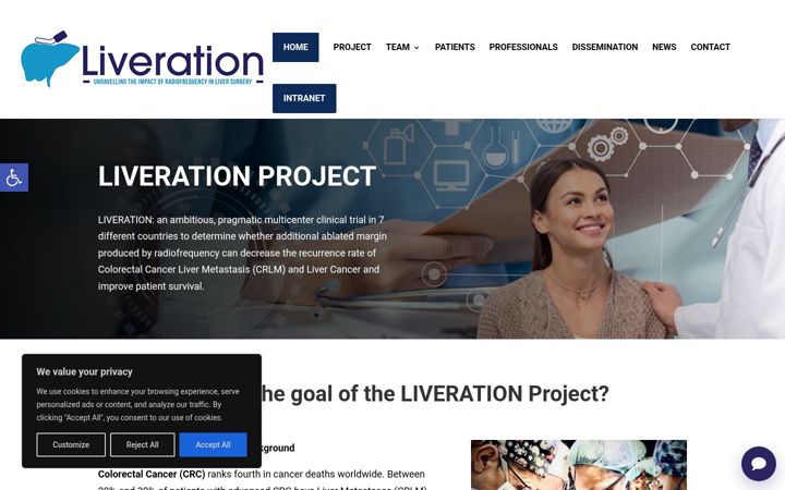 Screenshot of liveration.eu