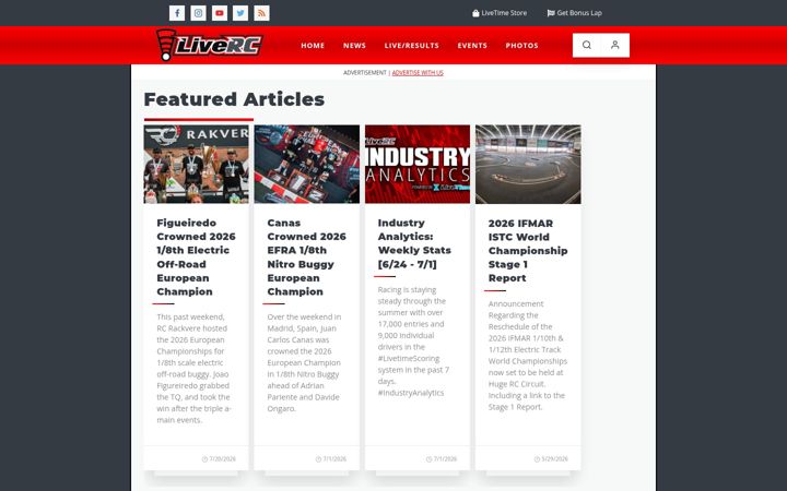 Screenshot of liverc.com