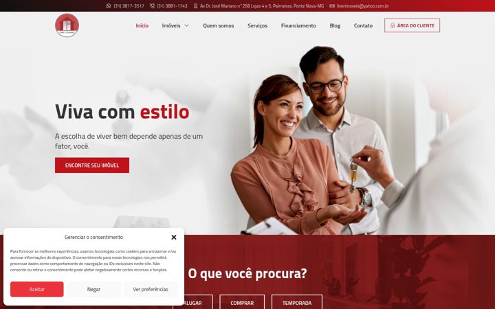 Screenshot of liverimoveis.com.br