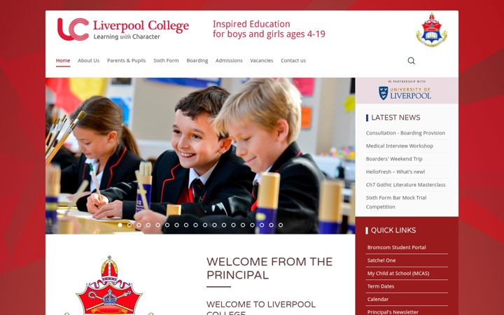 Screenshot of liverpoolcollege.org.uk