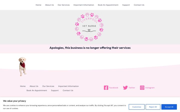 Screenshot of liverpoolvetnurse.co.uk