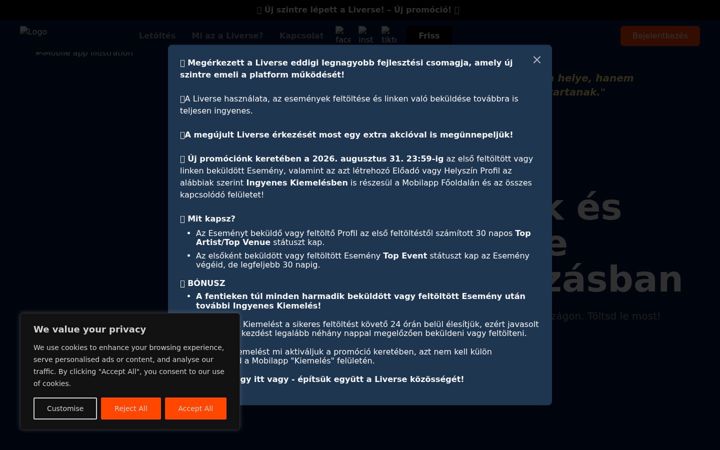 Screenshot of liverse.app