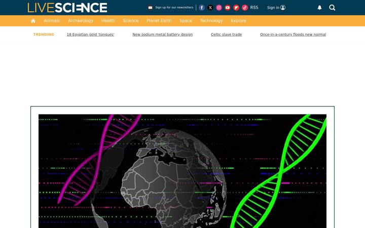 Screenshot van livescience.com