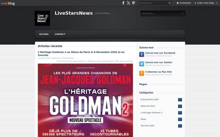 Screenshot of livestarsnews.com