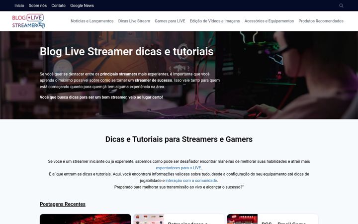 Screenshot of livestreamer.com.br