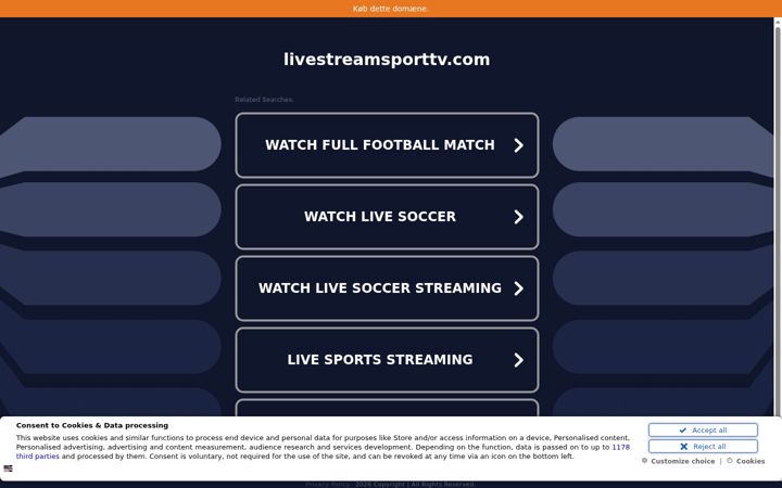 Screenshot of livestreamsporttv.com