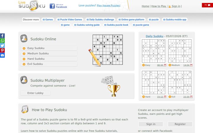livesudoku.com