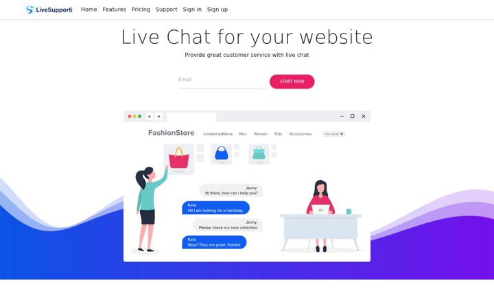 Screenshot of livesupporti.com