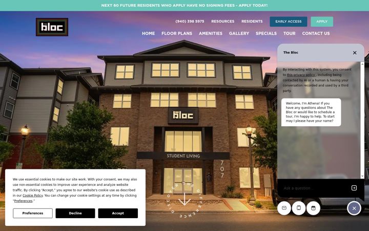 Screenshot of livethebloc.com