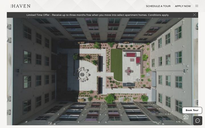 Screenshot of livethehavenapts.com