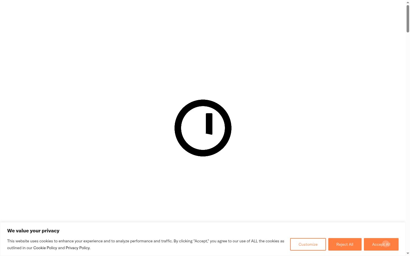Screenshot des Einwilligungsbanners vor jeglicher Interaktion