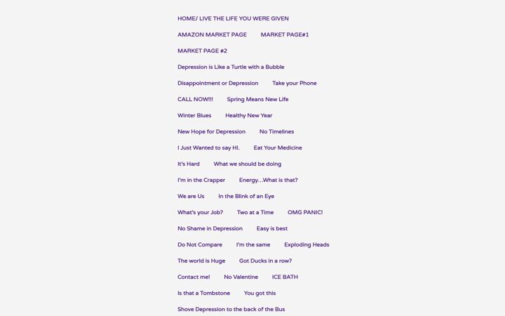 Screenshot of livethelifeyouweregiven.com