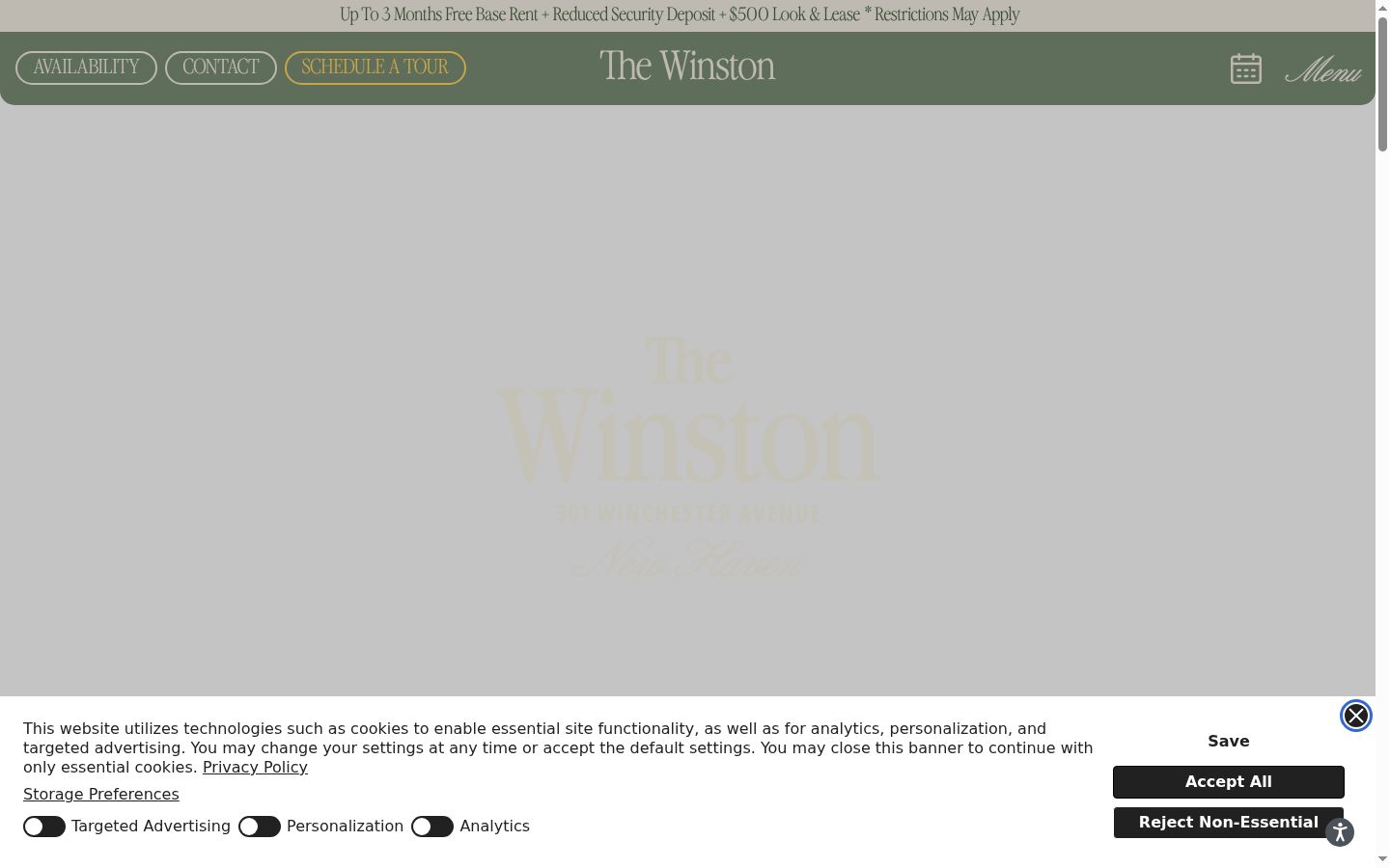 Screenshot del banner di consenso mostrato prima di qualsiasi interazione