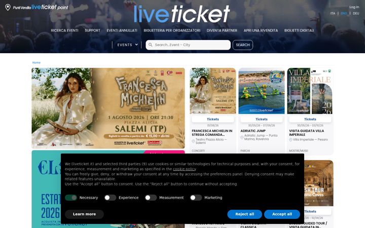 Screenshot of liveticket.it