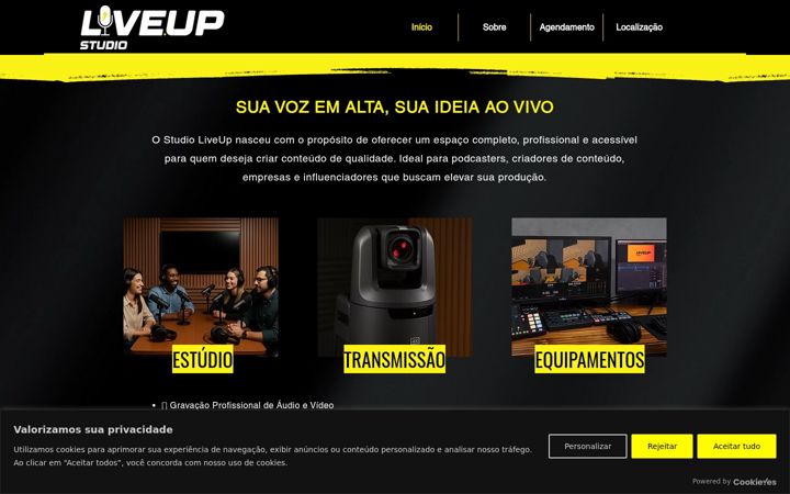 Screenshot of liveupstudio.com.br