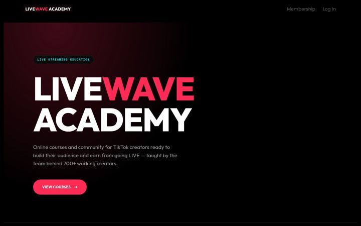 Screenshot of livewaveacademy.com