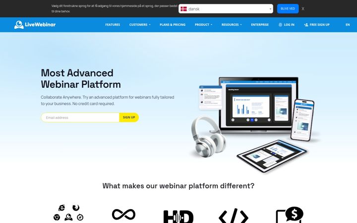 Screenshot of livewebinar.com