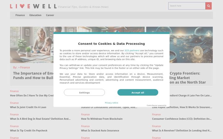 Screenshot of livewell.com