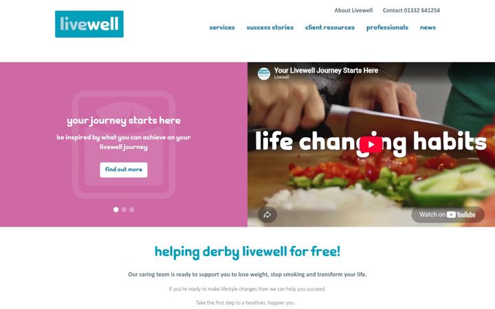 Screenshot of livewellderby.co.uk