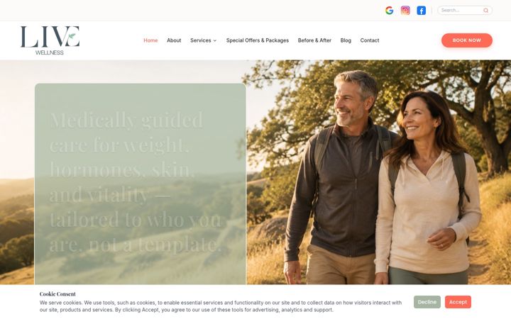 Screenshot of livewellnessmedspa.com