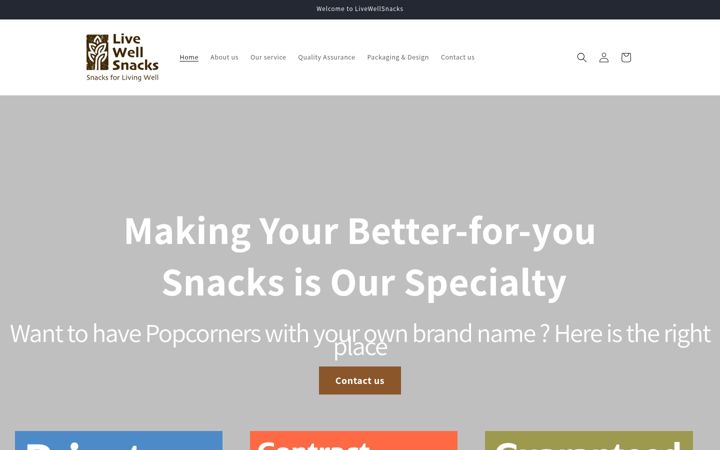 Screenshot of livewellsnacks.com