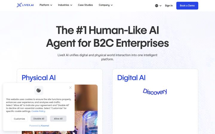 Screenshot of livex.ai