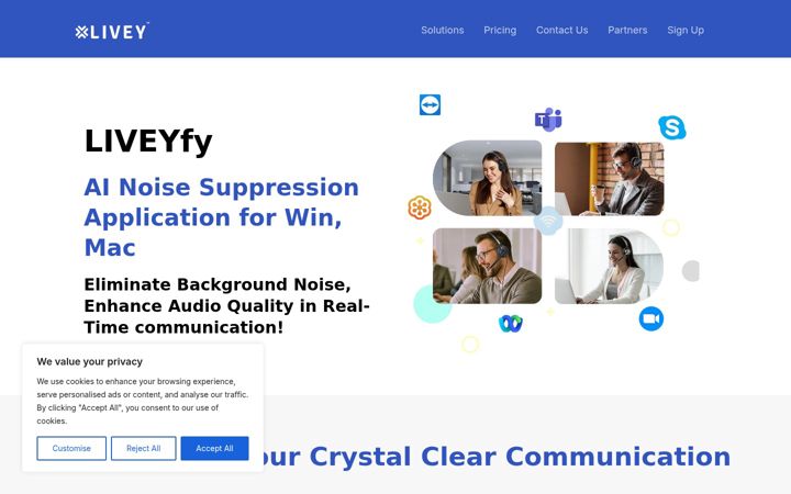 Screenshot of liveyfy.com