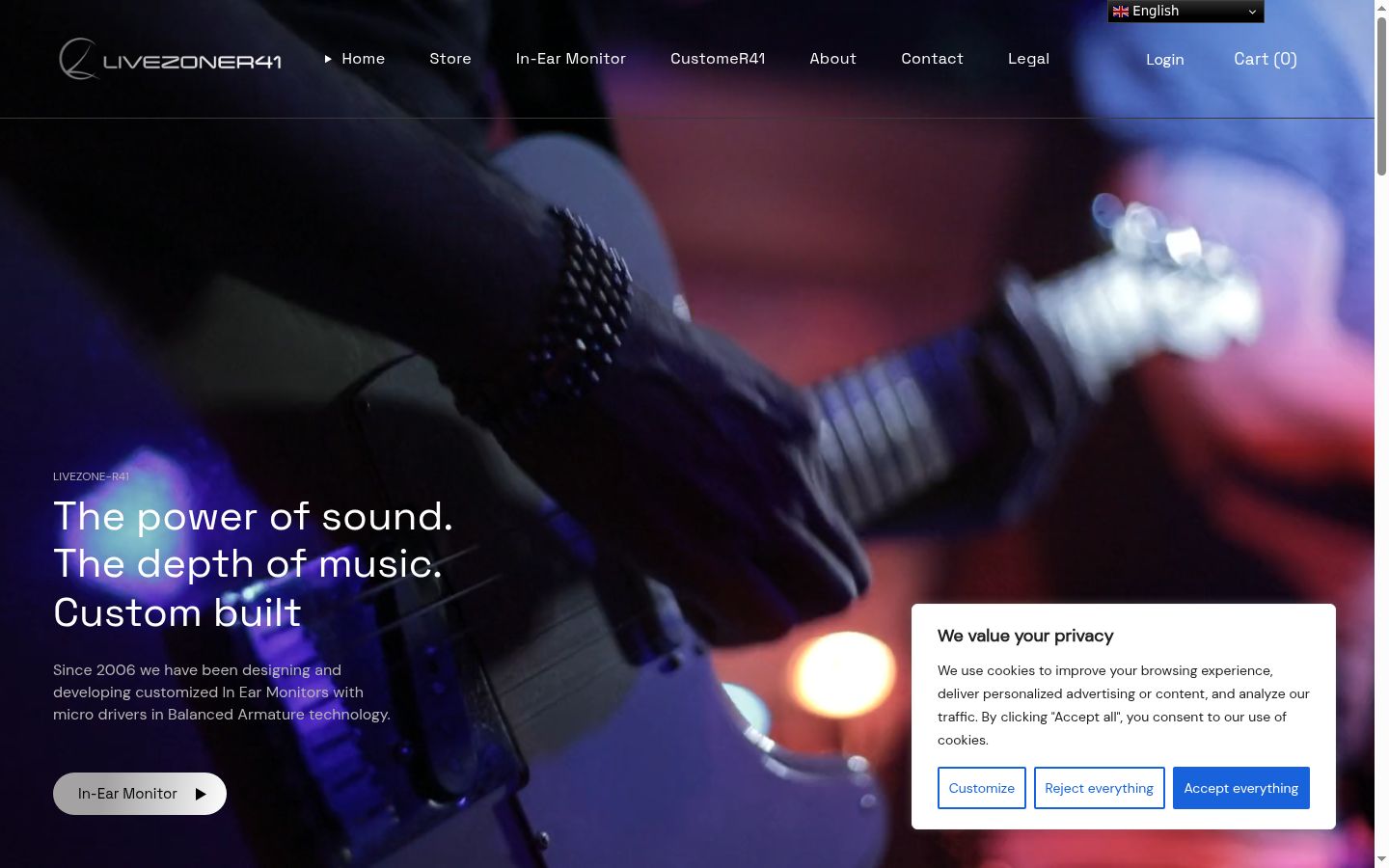 Screenshot del banner di consenso mostrato prima di qualsiasi interazione