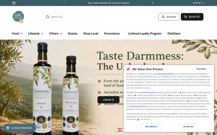 Screenshot of livgood.com