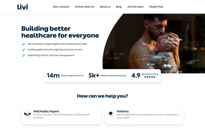 Screenshot of livi.co.uk