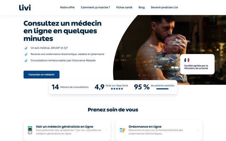 Screenshot of livi.fr