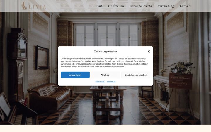 Screenshot of livia-events.de