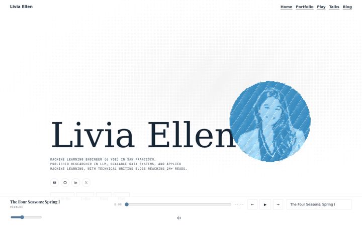 Screenshot of liviaellen.com