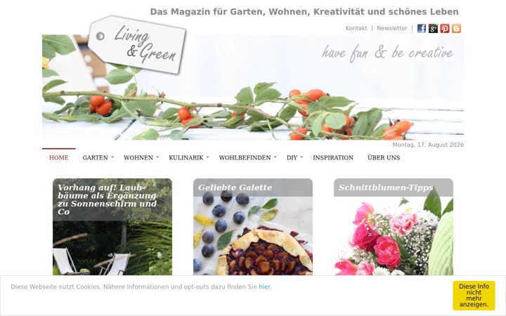 Screenshot of living-and-green.com