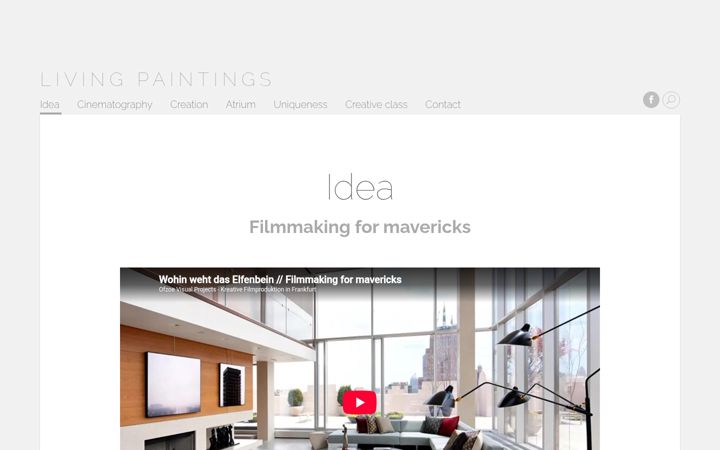 Screenshot of living-paintings.org