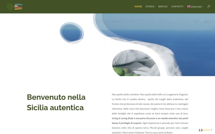 Screenshot of livingandlovingsicily.it