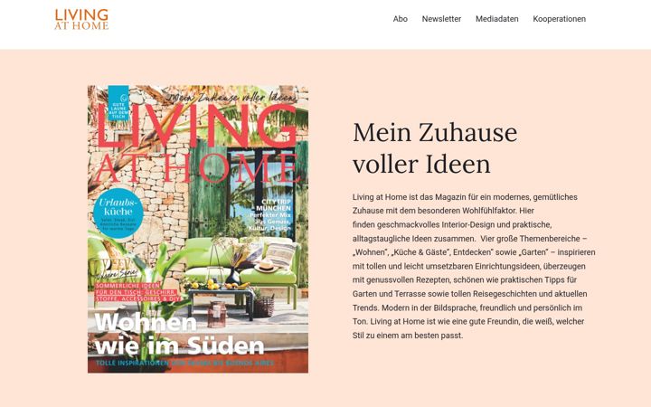Zrzut ekranu livingathome.de