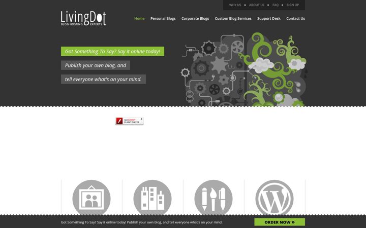 Screenshot of livingdot.com