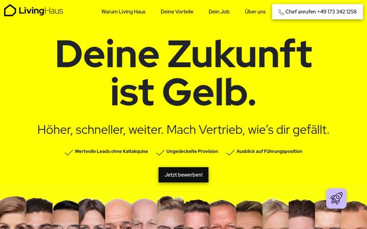 Screenshot of livinghaus-karriere.de