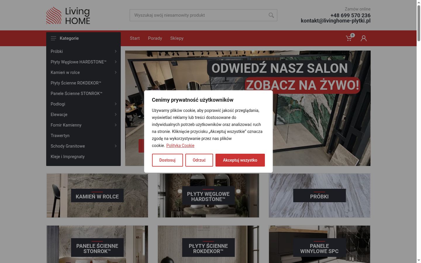 Snimka zaslona bannera za privolu prikazanog prije bilo kakve interakcije